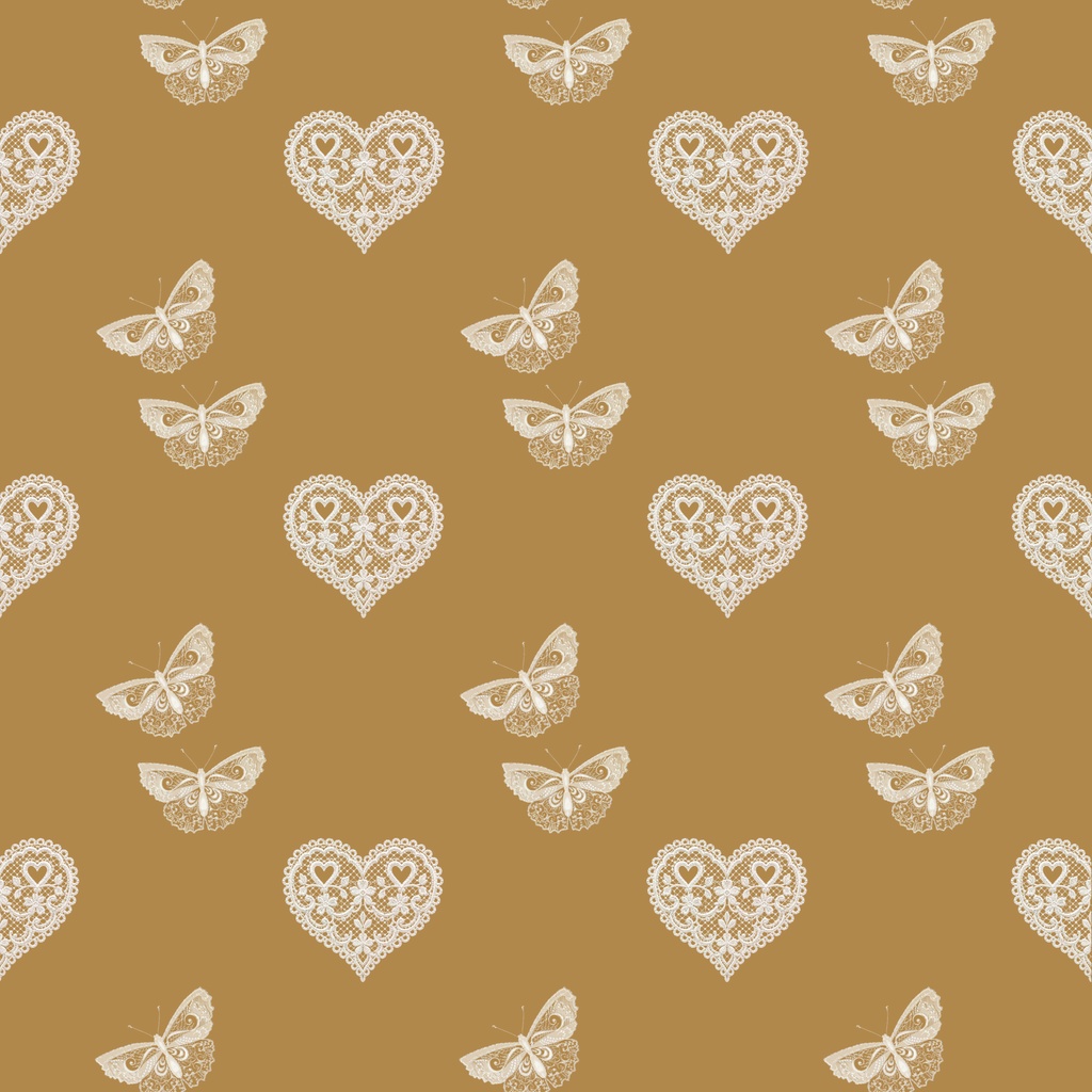 • 【背景素材】レースのハートと蝶のデジタルペーパー 6枚セット 2000×2000px(Canva Pro使用/PNG/商用利用OK)