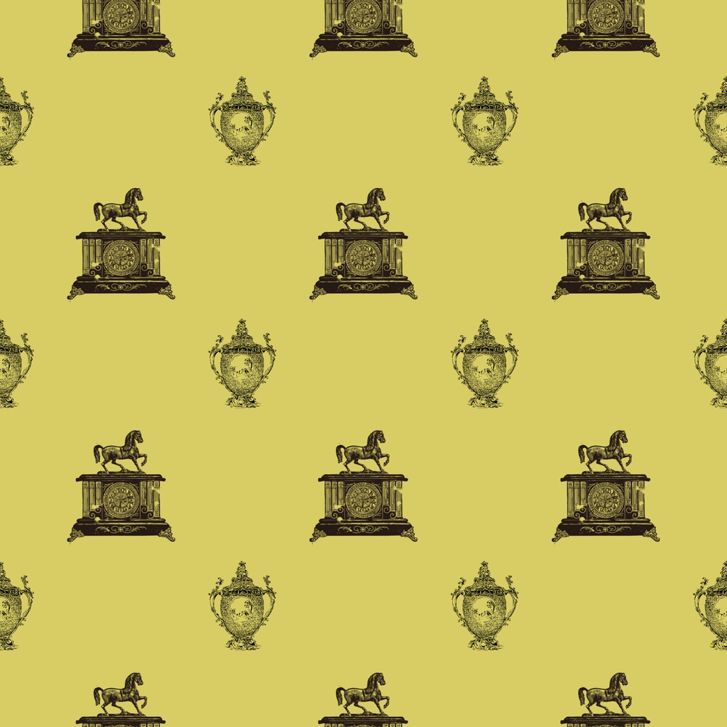 • 【背景素材】アンティーク置時計とギリシャ壺のデジタルペーパー 6枚セット 2000×2000px(Canva Pro使用/PNG/商用利用OK)