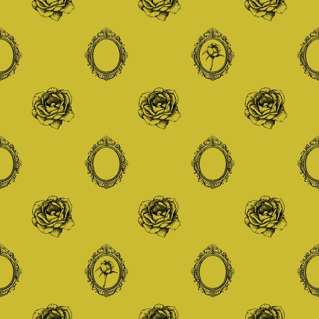 • 【背景素材】アンティーク額縁と薔薇のデジタルペーパー 6枚セット 2000×2000px(Canva Pro使用/PNG/商用利用OK)