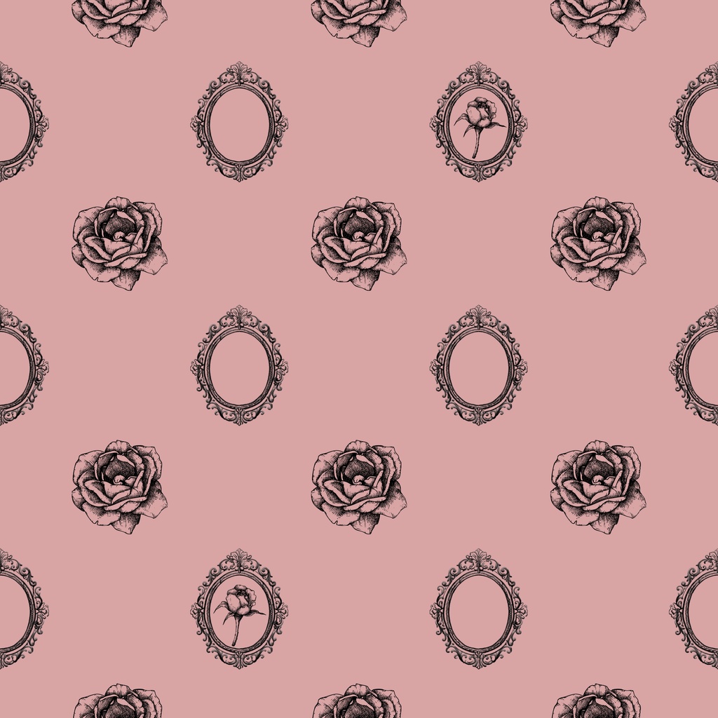 • 【背景素材】アンティーク額縁と薔薇のデジタルペーパー 6枚セット 2000×2000px(Canva Pro使用/PNG/商用利用OK)