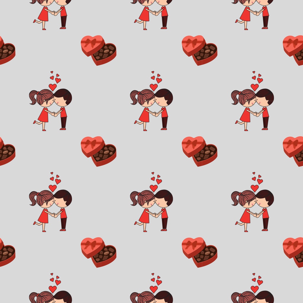 • 【背景素材】バレンタイン&カップル デジタルペーパー 12枚セット 2000×2000px(Canva Pro使用/PNG/商用利用OK)