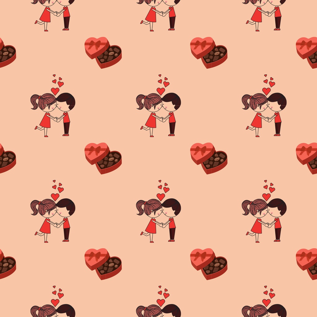 • 【背景素材】バレンタイン&カップル デジタルペーパー 12枚セット 2000×2000px(Canva Pro使用/PNG/商用利用OK)