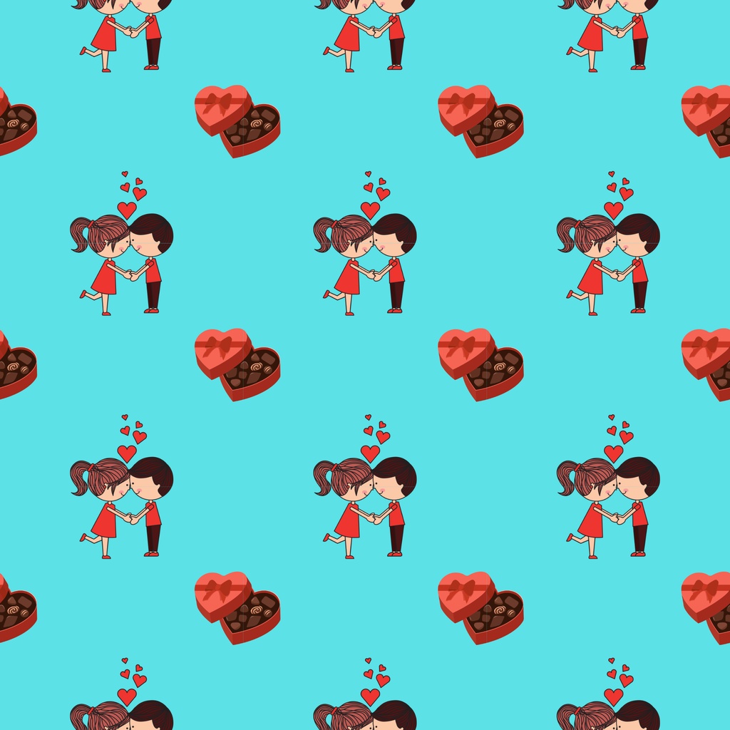 • 【背景素材】バレンタイン&カップル デジタルペーパー 12枚セット 2000×2000px(Canva Pro使用/PNG/商用利用OK)