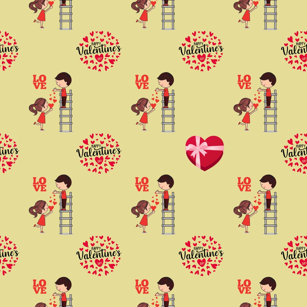 • 【背景素材】バレンタイン&カップル デジタルペーパー 12枚セット 2000×2000px(Canva Pro使用/PNG/商用利用OK)