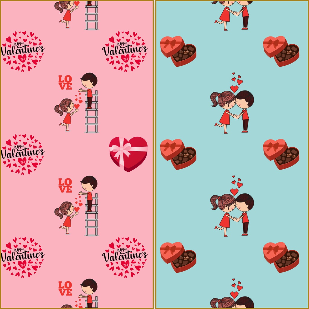• 【背景素材】バレンタイン＆カップル デジタルペーパー 12枚セット 2000×2000px（Canva Pro使用/PNG/商用利用OK）