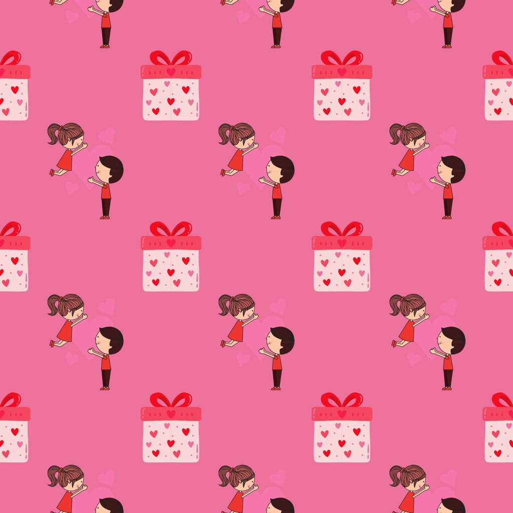 • 【背景素材】ポップなバレンタイン 12枚セット 2000×2000px(Canva Pro使用/PNG/商用利用OK)