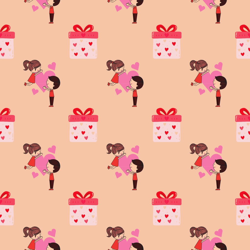 • 【背景素材】ポップなバレンタイン 12枚セット 2000×2000px(Canva Pro使用/PNG/商用利用OK)