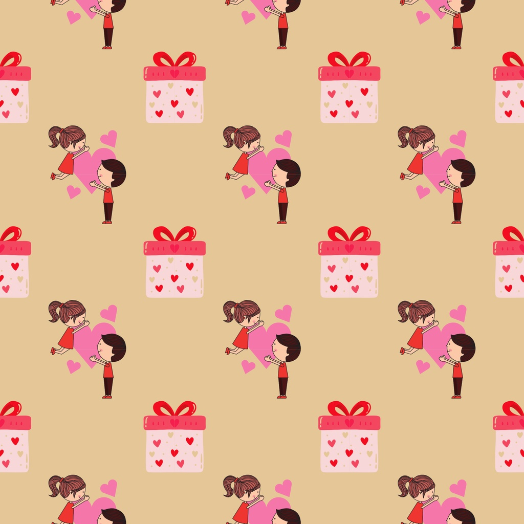 • 【背景素材】ポップなバレンタイン 12枚セット 2000×2000px(Canva Pro使用/PNG/商用利用OK)