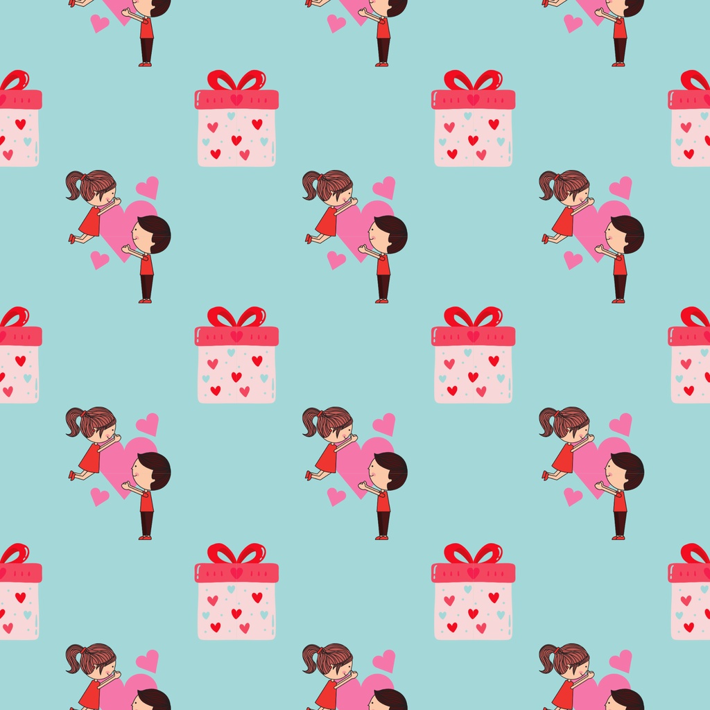 • 【背景素材】ポップなバレンタイン 12枚セット 2000×2000px(Canva Pro使用/PNG/商用利用OK)