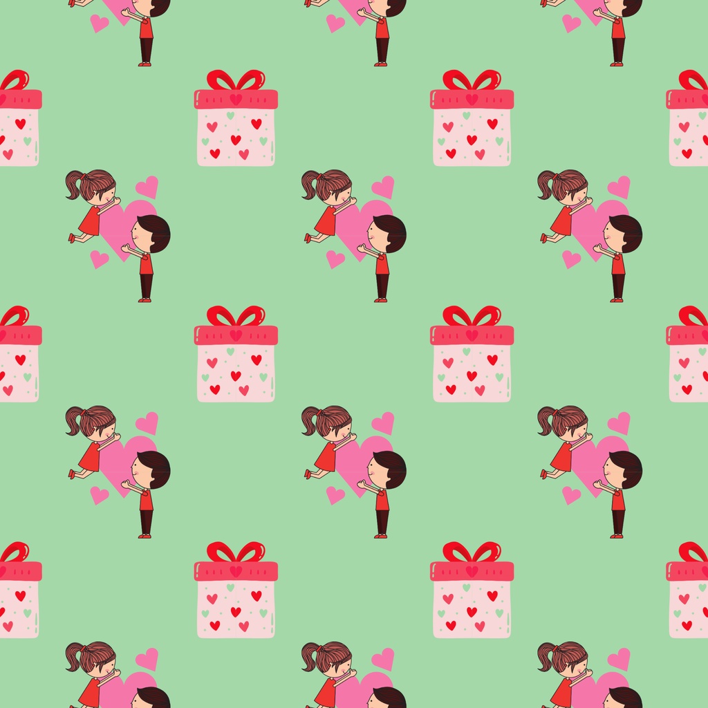 • 【背景素材】ポップなバレンタイン 12枚セット 2000×2000px(Canva Pro使用/PNG/商用利用OK)