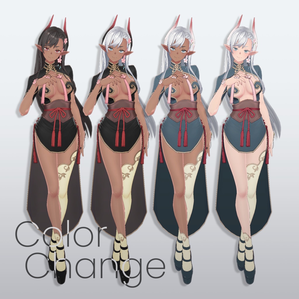 【オリジナル3Dモデル】Sak -サク-【VRChat想定】