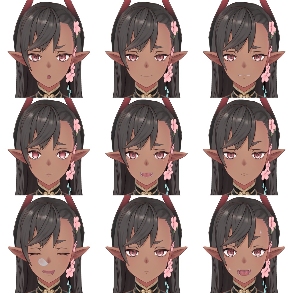 【オリジナル3Dモデル】Sak -サク-【VRChat想定】