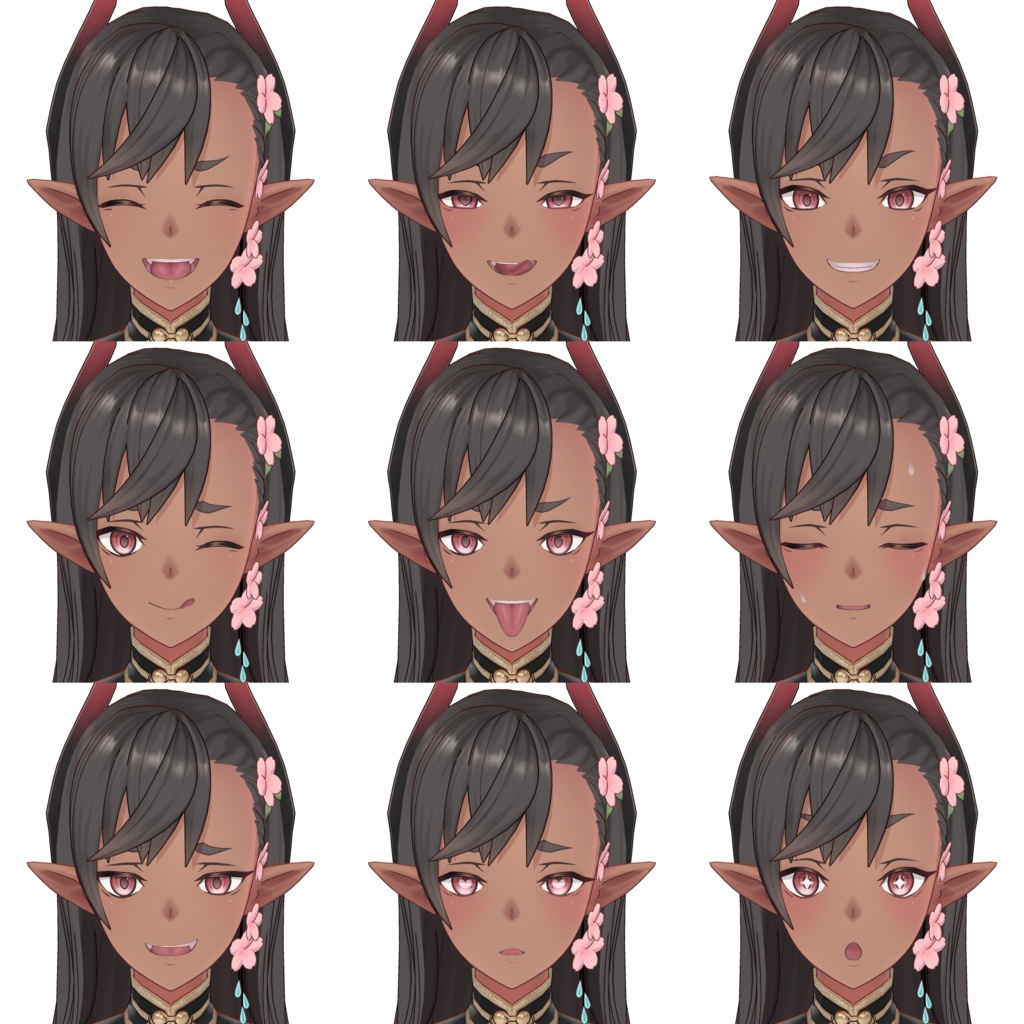 【オリジナル3Dモデル】Sak -サク-【VRChat想定】