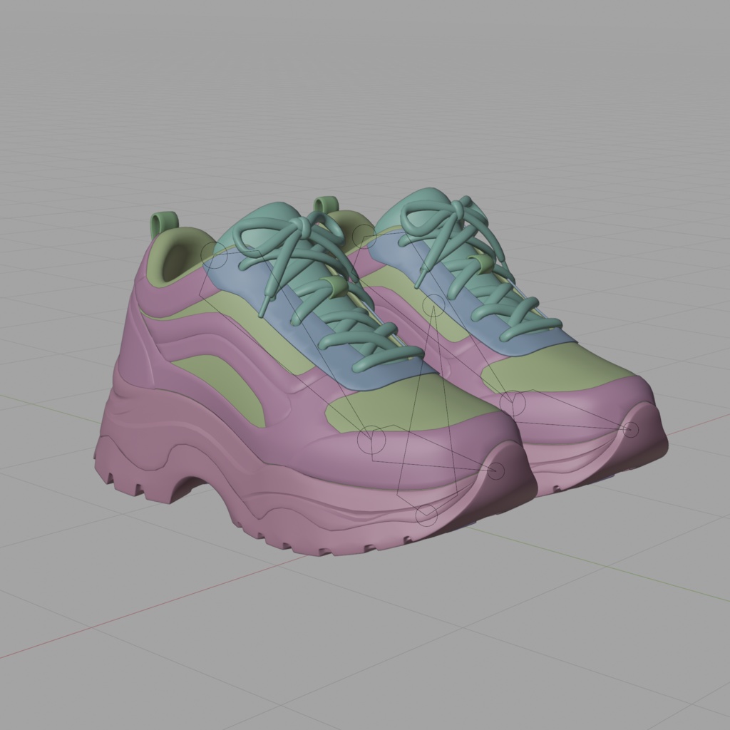 厚底スニーカー / Platform Sneakers – 3D Model