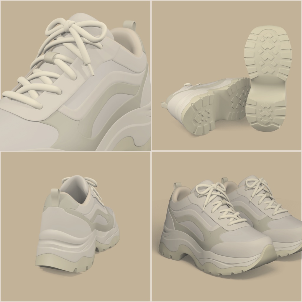 厚底スニーカー / Platform Sneakers – 3D Model