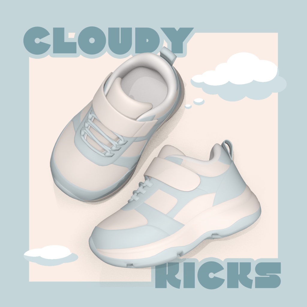 キッズスニーカー / Cloudy Kicks - 3D Models