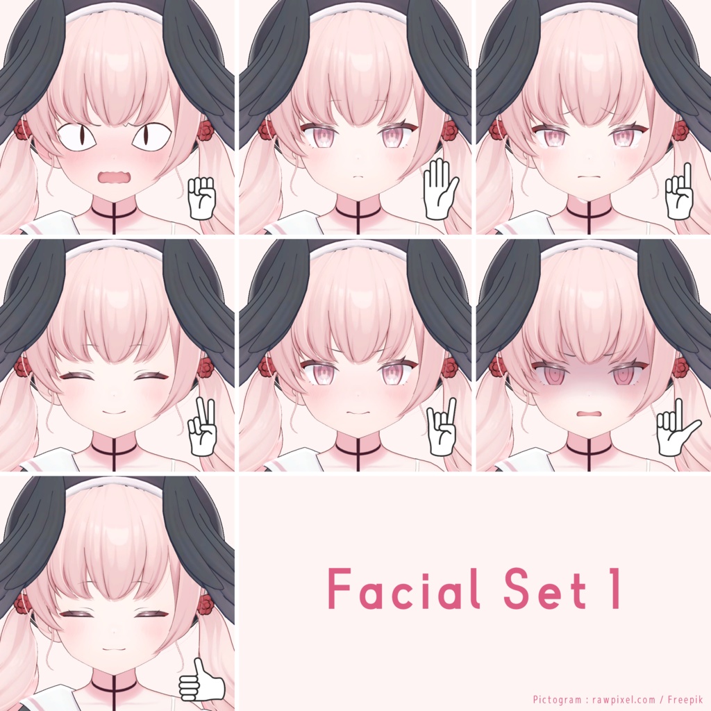 【3日間限定】VRChat向け3Dモデル 下江コハル / ブルーアーカイブ(非公式ファンメイド)