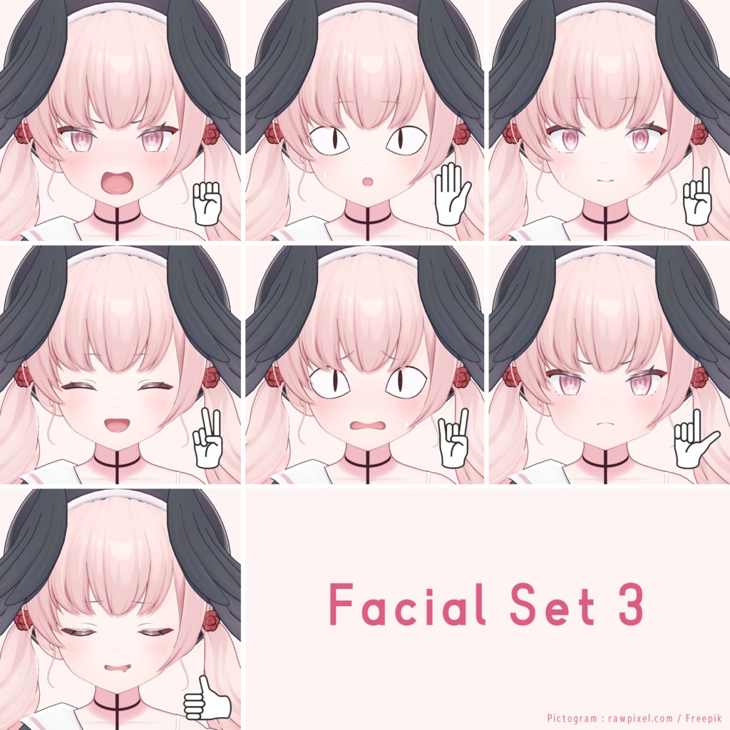 【3日間限定】VRChat向け3Dモデル 下江コハル / ブルーアーカイブ(非公式ファンメイド)