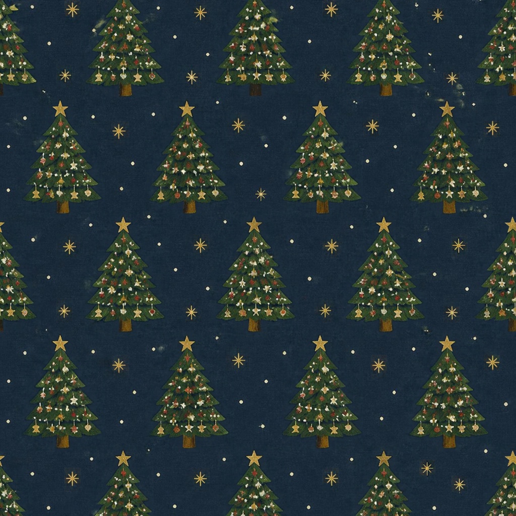 クリスマスツリー柄デジタルペーパー6枚セット|背景素材・デジタル手帳・壁紙・ラッピング|大人可愛い 落ち着いたカラー