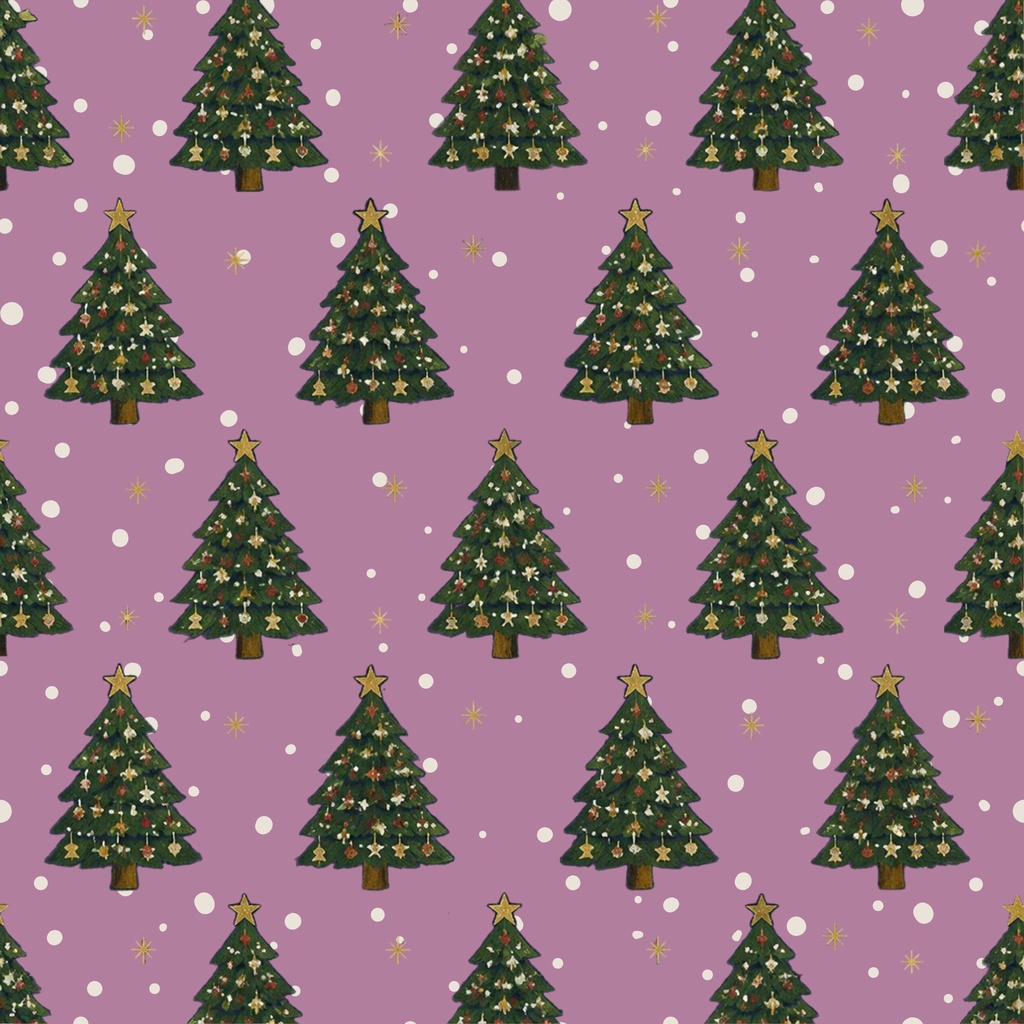クリスマスツリー柄デジタルペーパー6枚セット|背景素材・デジタル手帳・壁紙・ラッピング|大人可愛い 落ち着いたカラー