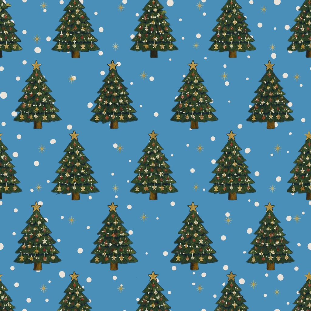 クリスマスツリー柄デジタルペーパー6枚セット|背景素材・デジタル手帳・壁紙・ラッピング|大人可愛い 落ち着いたカラー