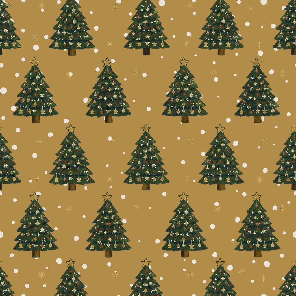 クリスマスツリー柄デジタルペーパー6枚セット|背景素材・デジタル手帳・壁紙・ラッピング|大人可愛い 落ち着いたカラー