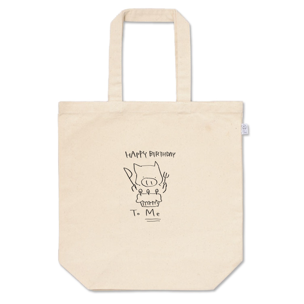 豚 HAPPY BIRTH DAY TO ME トートバック