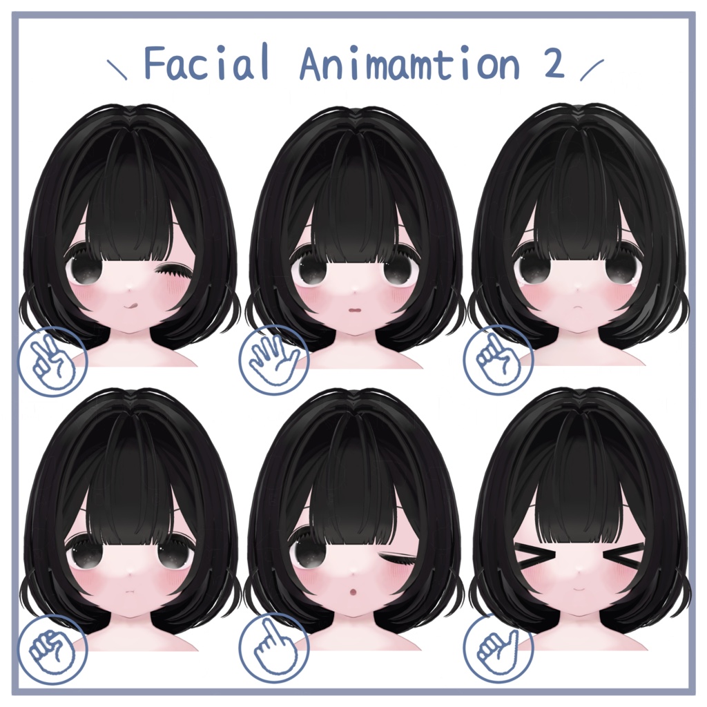 オリジナル3Dモデル「Uno(うの)」- for VRC