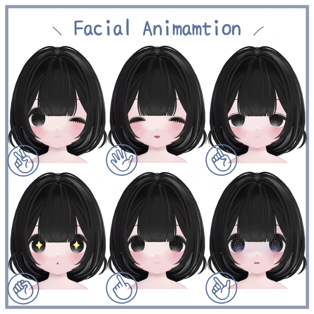 オリジナル3Dモデル「Uno(うの)」- for VRC