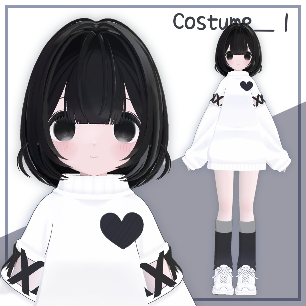 オリジナル3Dモデル「Uno(うの)」- for VRC