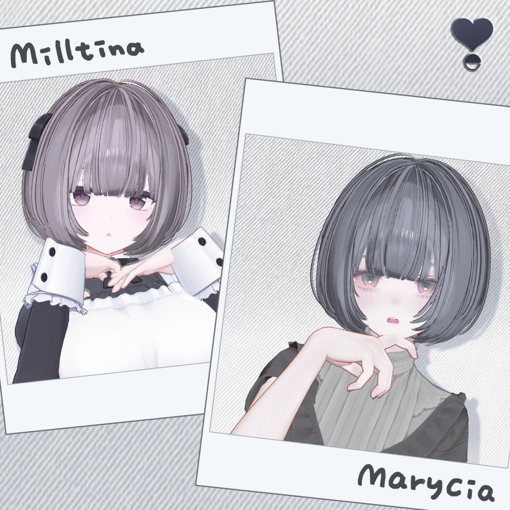 【複数アバター対応】Simple_BoB【VRChat向けヘア】