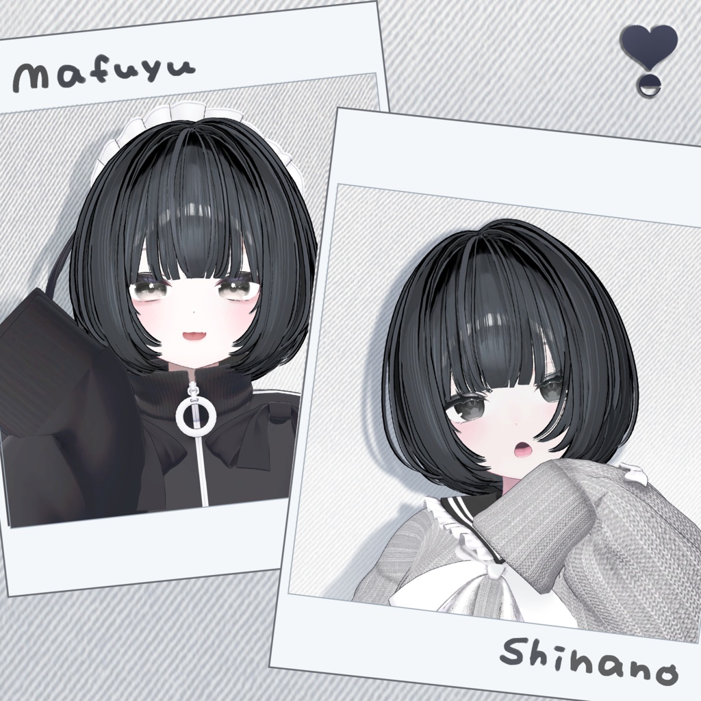 【複数アバター対応】Simple_BoB【VRChat向けヘア】