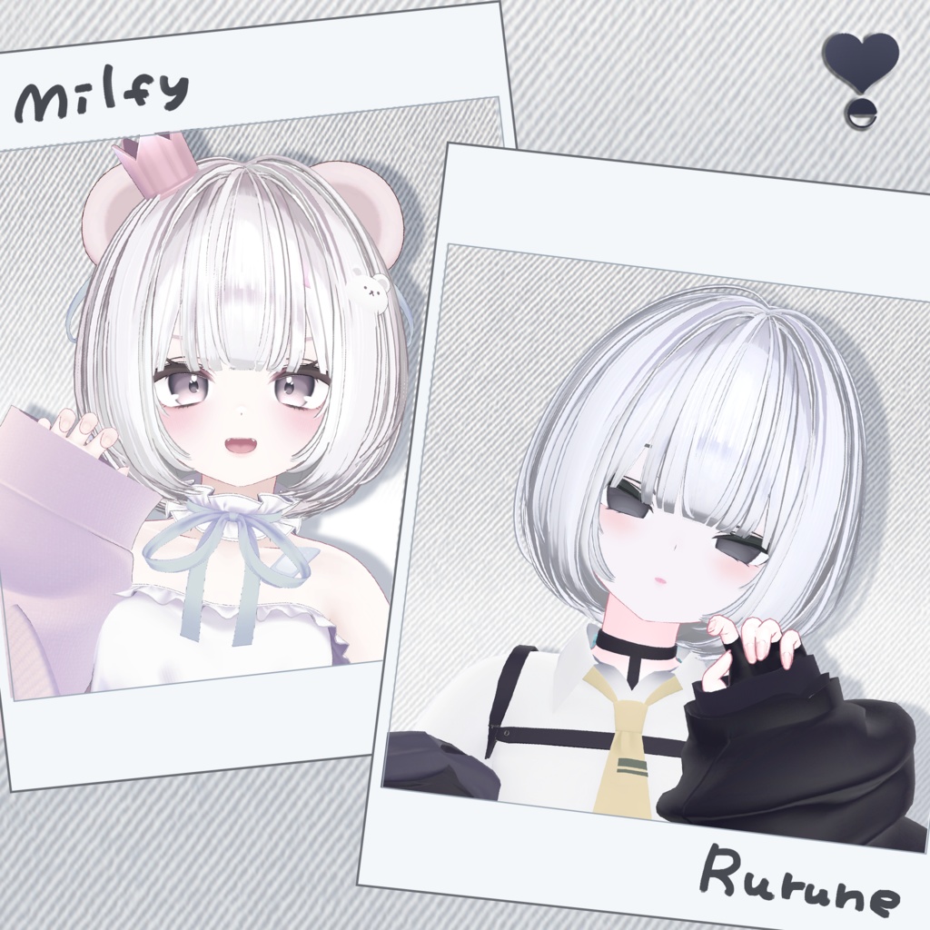 【複数アバター対応】Simple_BoB【VRChat向けヘア】