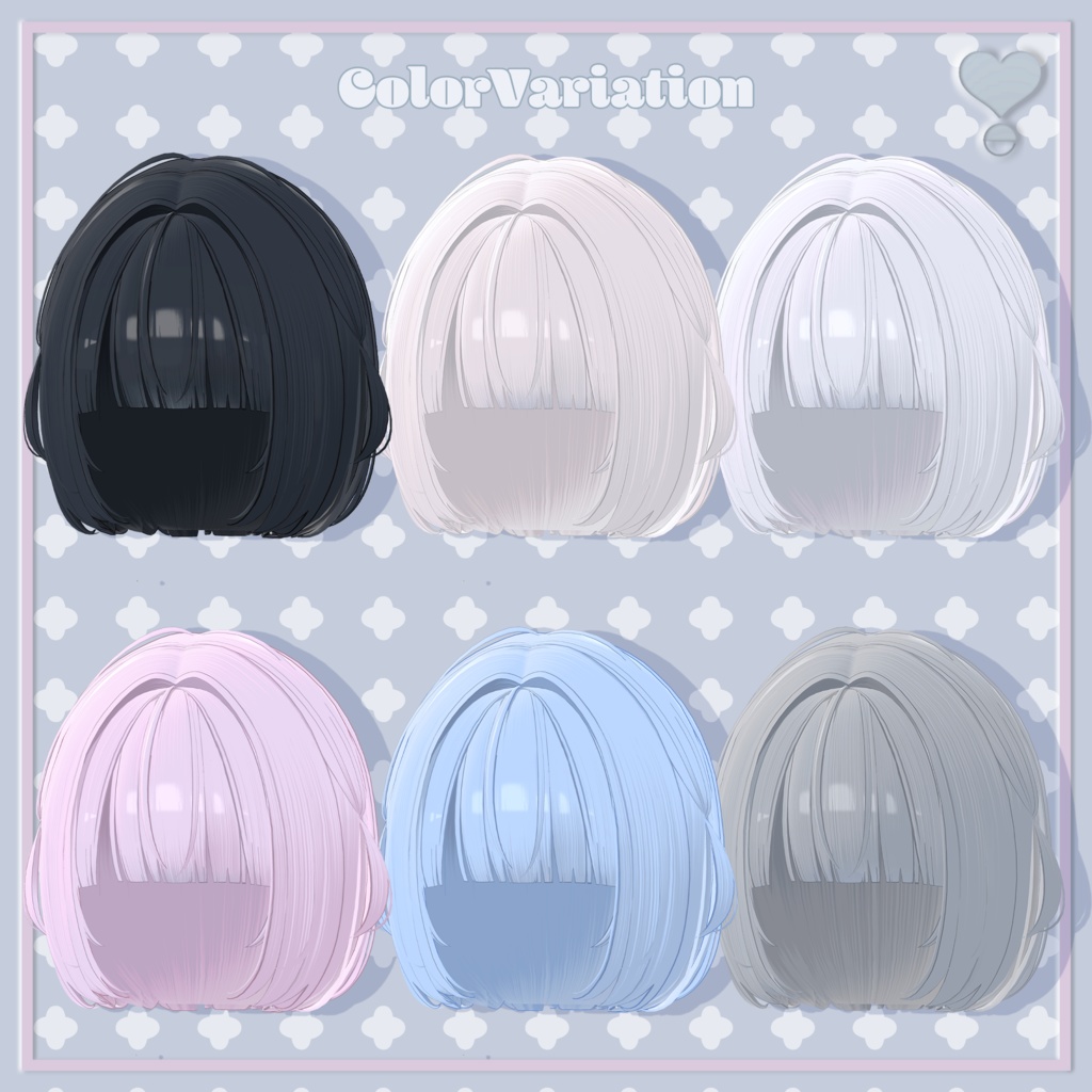 HalfTwin_BoB【VRChat向けヘア】