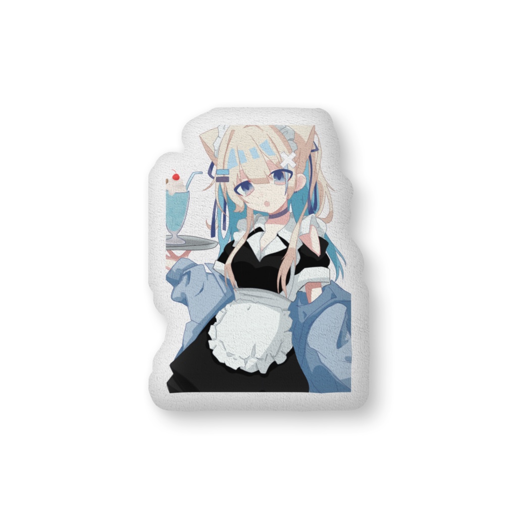 めいどすがたのらふちゃんふかふかくっしょん。