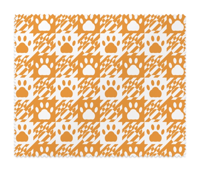 にくきゅうチェック柄マイクロファイバー