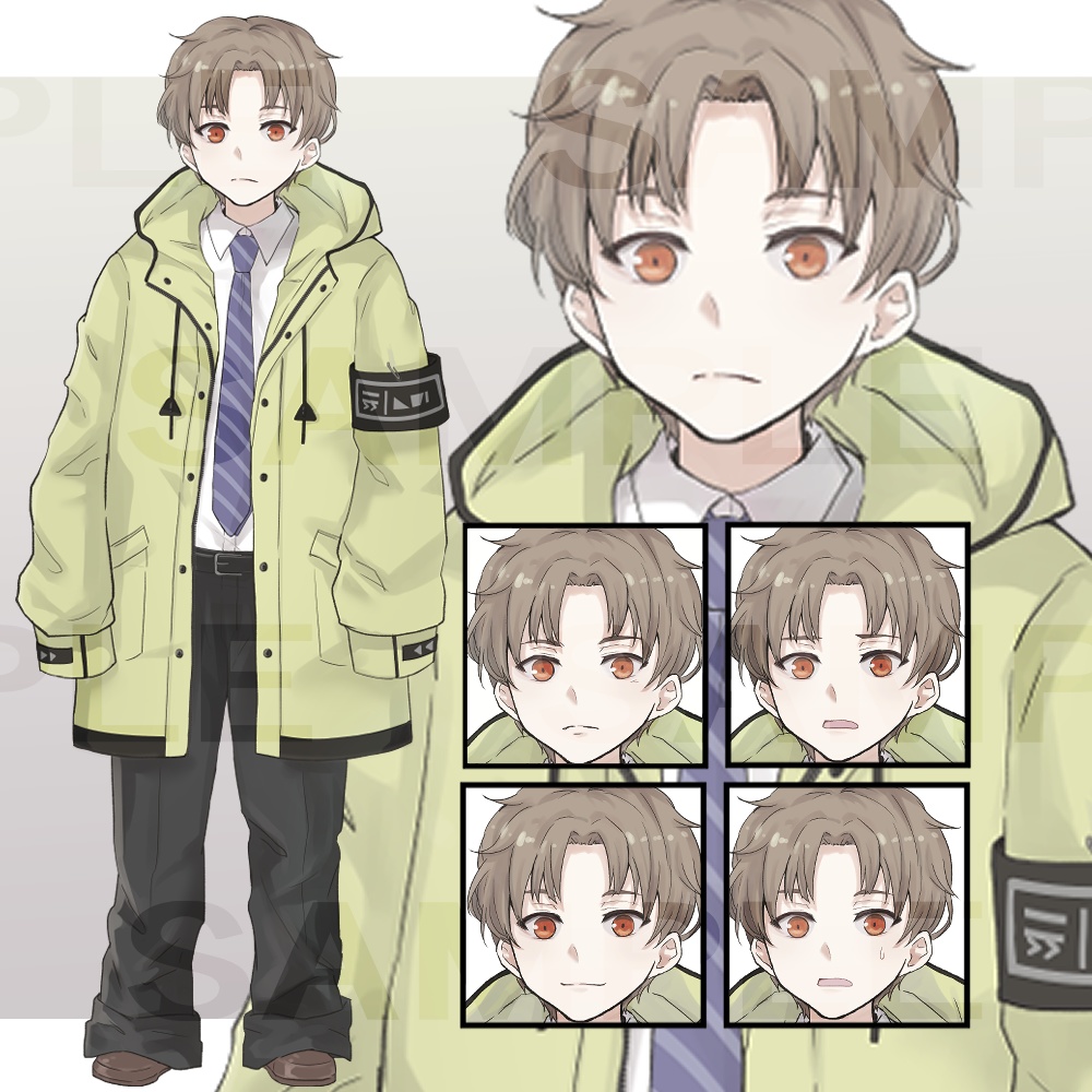 立ち絵素材008　ぶかぶか刑事