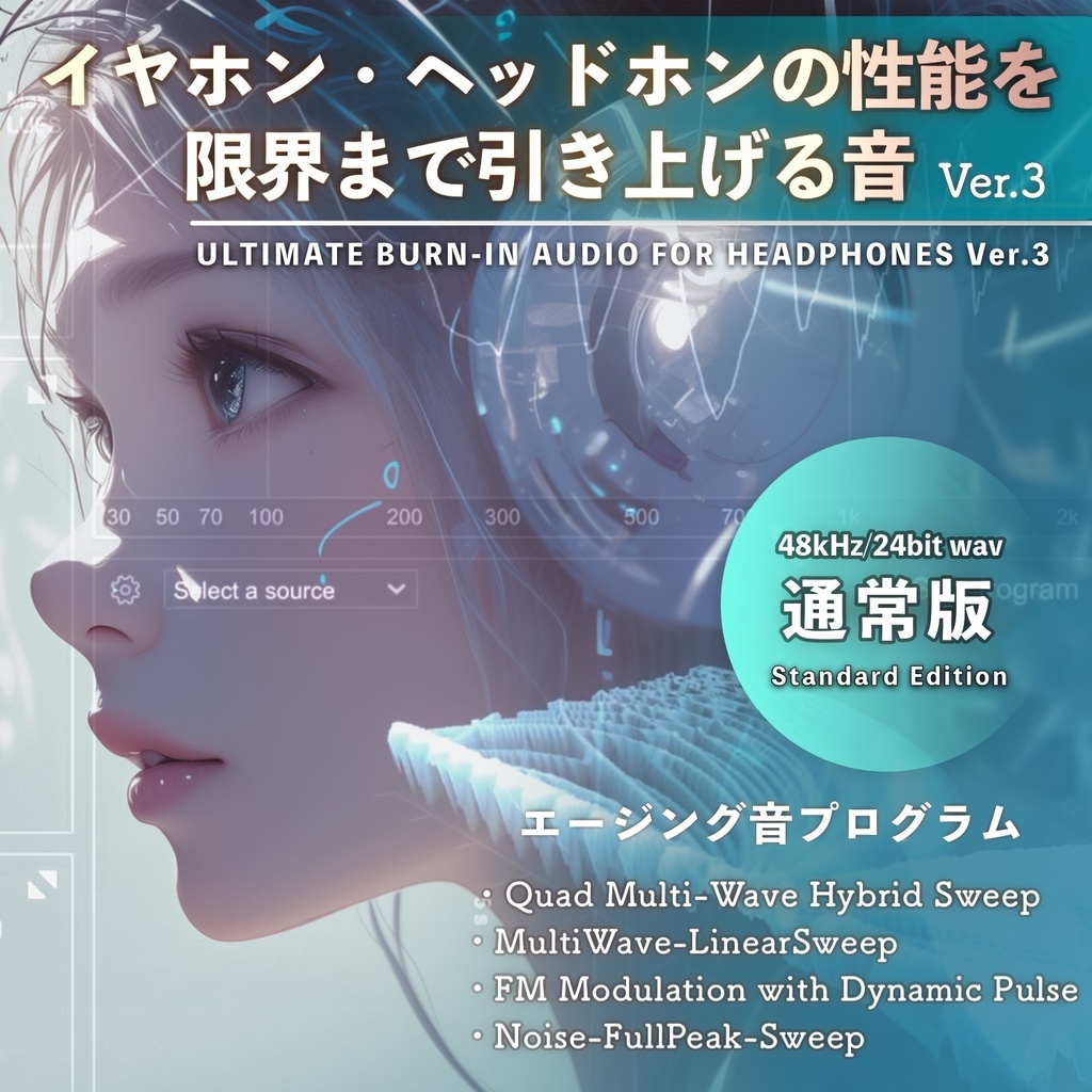 イヤホン・ヘッドホンの性能を限界まで引上げるエージング音 Ver.3 (通常版 48kHz/24bit wav)