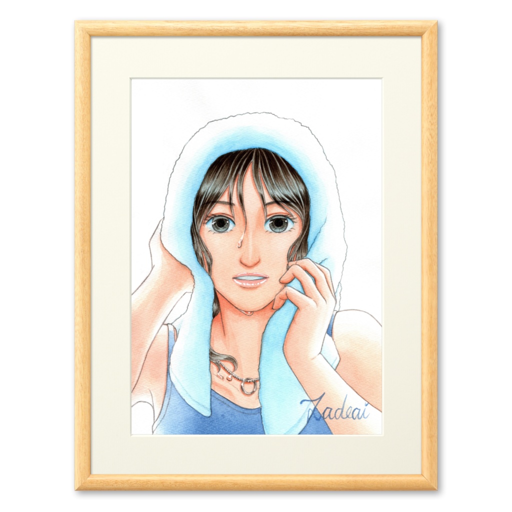 『濡れ髪』複製画