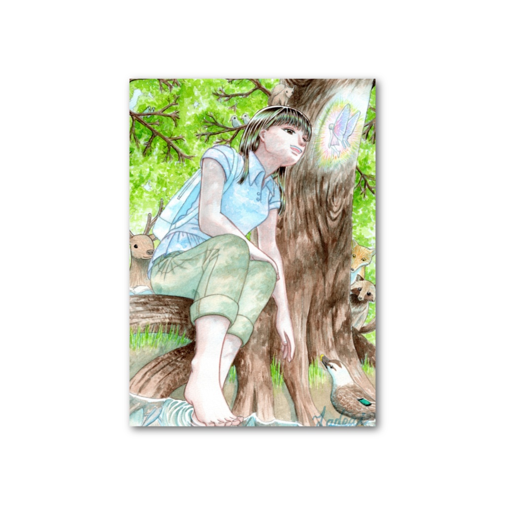 『秘密の森の集会』フォト風カード