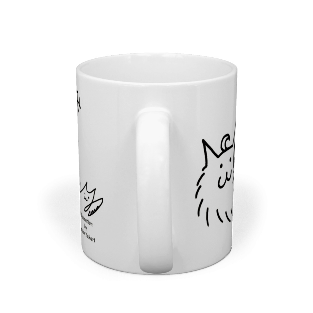 「けだまおーかみとけだまねーこ」マグカップ:よりそい2(寄り添い2)