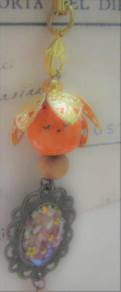 秋の収穫(かきちゃんストラップ)