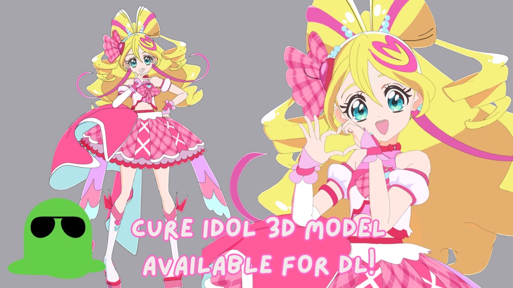 [Blender]　キュアアイドル 同人３Ｄモデル