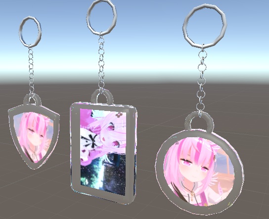 【3つセット】フォトキーホルダー