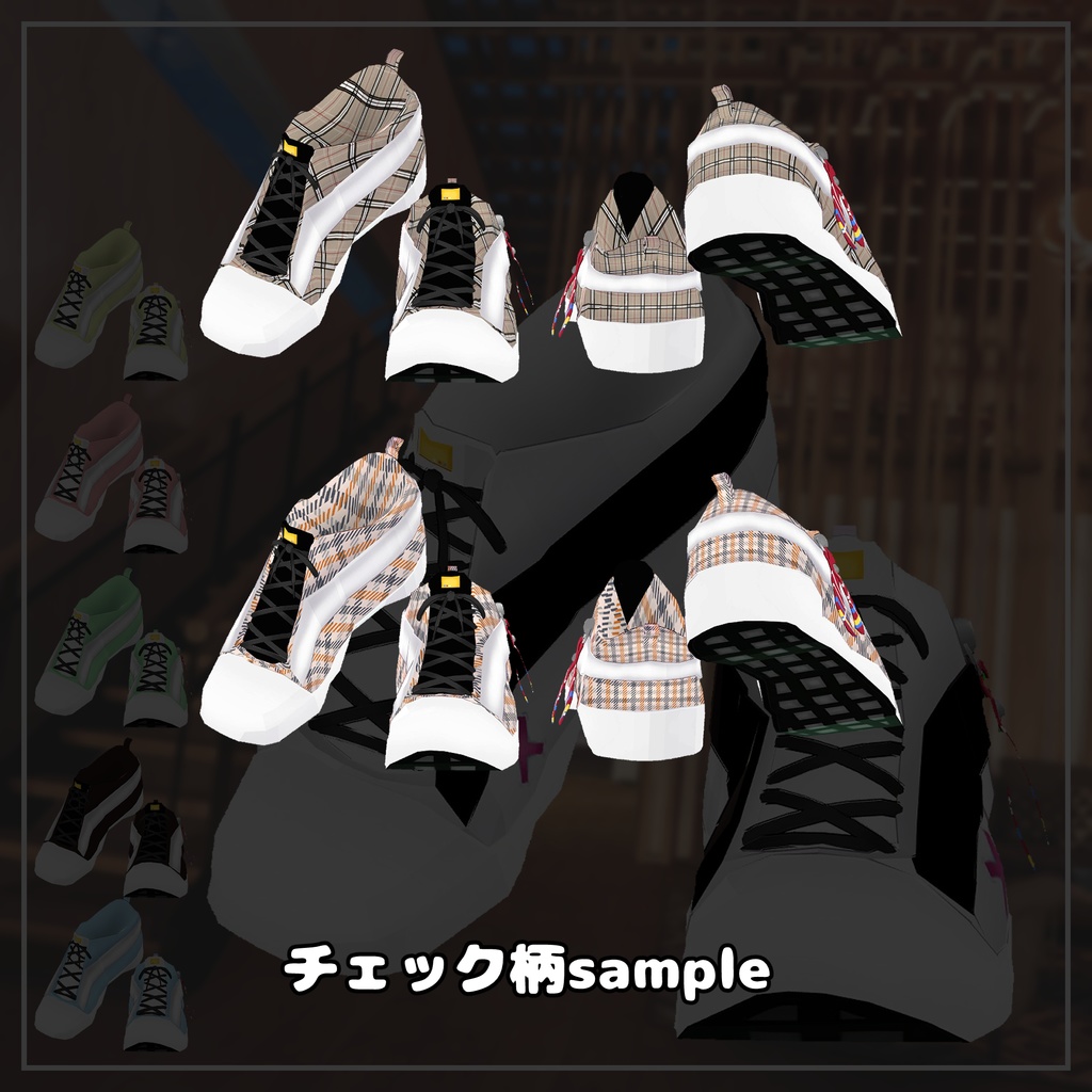 ☆32テクスチャ付き☆Mid cut sneakers