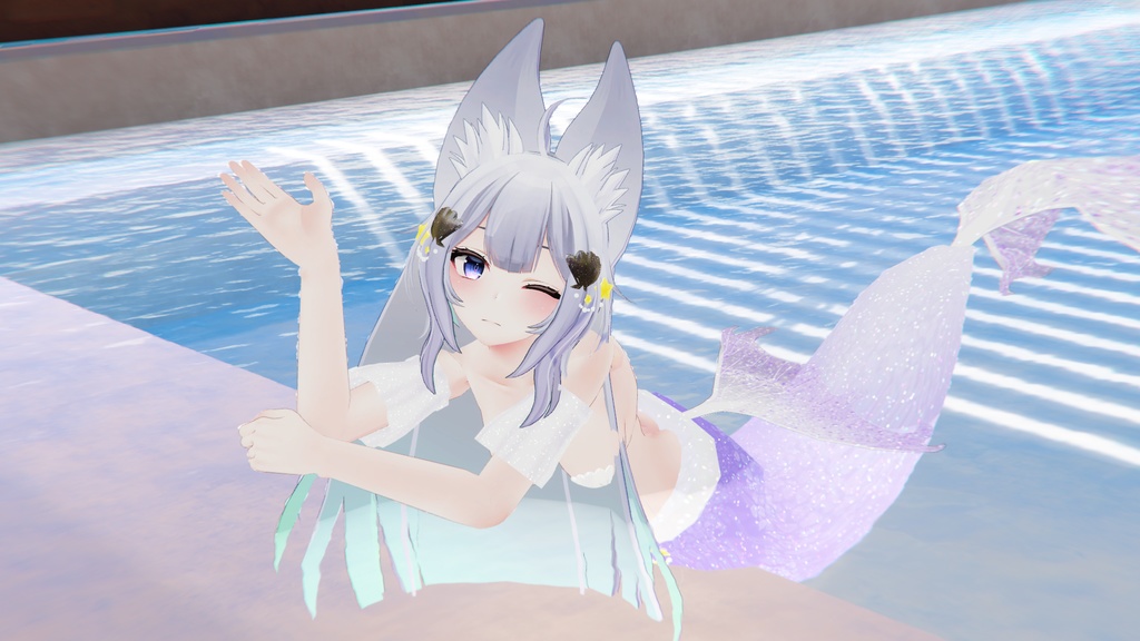 アニメーション付きマーメイド服:Mermaid Pearl