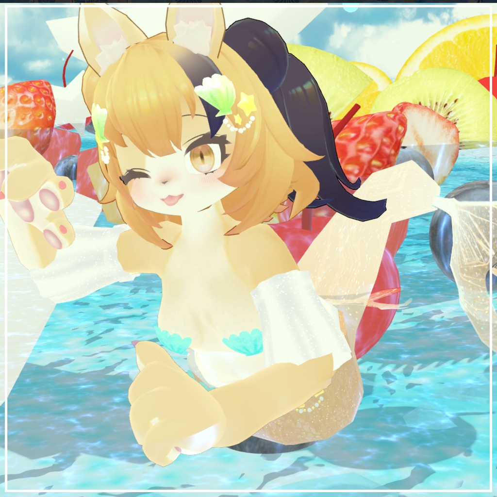 アニメーション付きマーメイド服:Mermaid Pearl