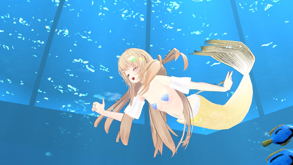 アニメーション付きマーメイド服:Mermaid Pearl