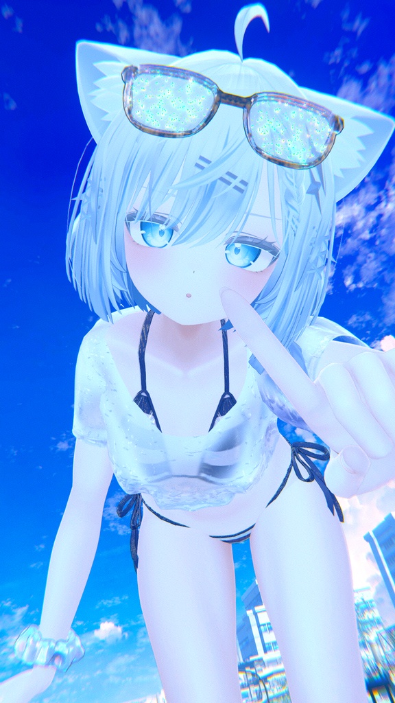 【7アバター対応】水鉄砲ギミック付き水着 #AzureVacation