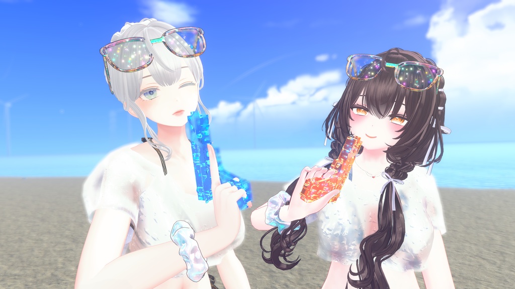 【7アバター対応】水鉄砲ギミック付き水着 #AzureVacation